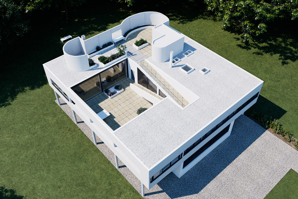 3DCGで名建築 サヴォア邸/ル・コルビュジエ~Villa SAVOYE/Le Corbusier~ |